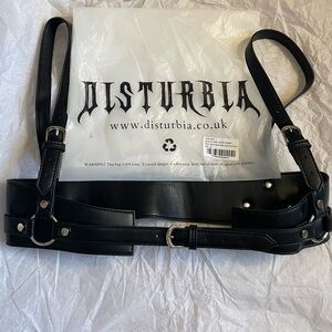 Disturbia Black Harness Belt